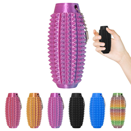 XNJAMG Little Ouchies spiky keychain provides portable stress relief with a tactile, calming texture.