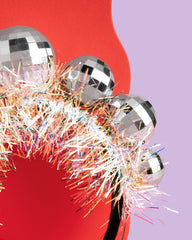 xo-fetti disco ball headband adds birthday party shine and photo-ready glow