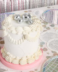 xo Fetti disco ball mini topper cake decoration adds party-ready flair