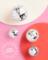 xo Fetti disco ball mini topper medium ball creates a focal point on cake