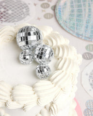 xo Fetti disco ball mini topper shiny design elevates birthday desserts