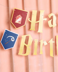 xo Fetti Wizard Banner perfect for photo shoots and table decor