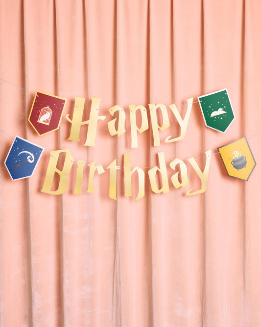 xo Fetti Wizard Banner with colorful endpoints ideal for party decor