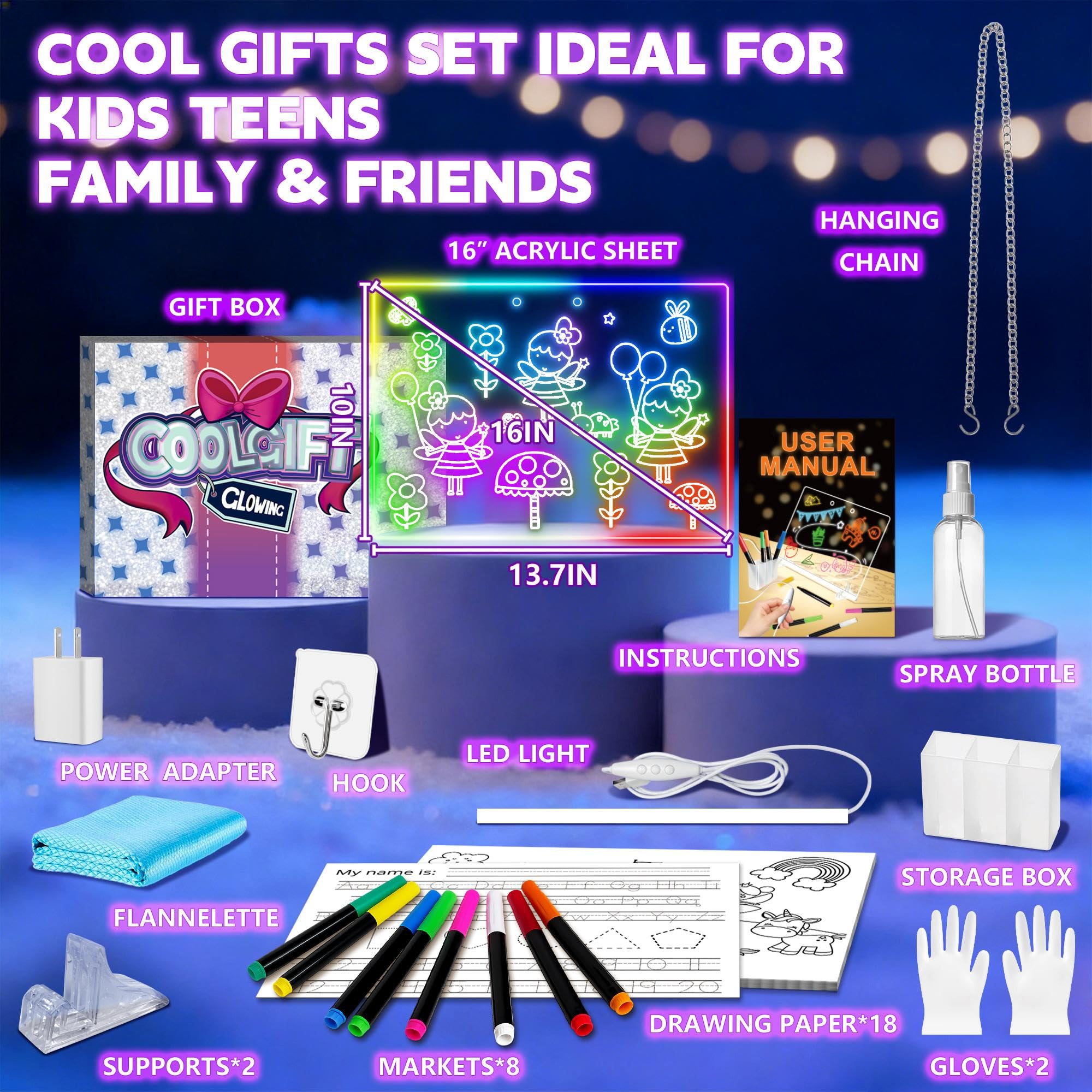 XoBathti glow board enhances bedtime art and room decor