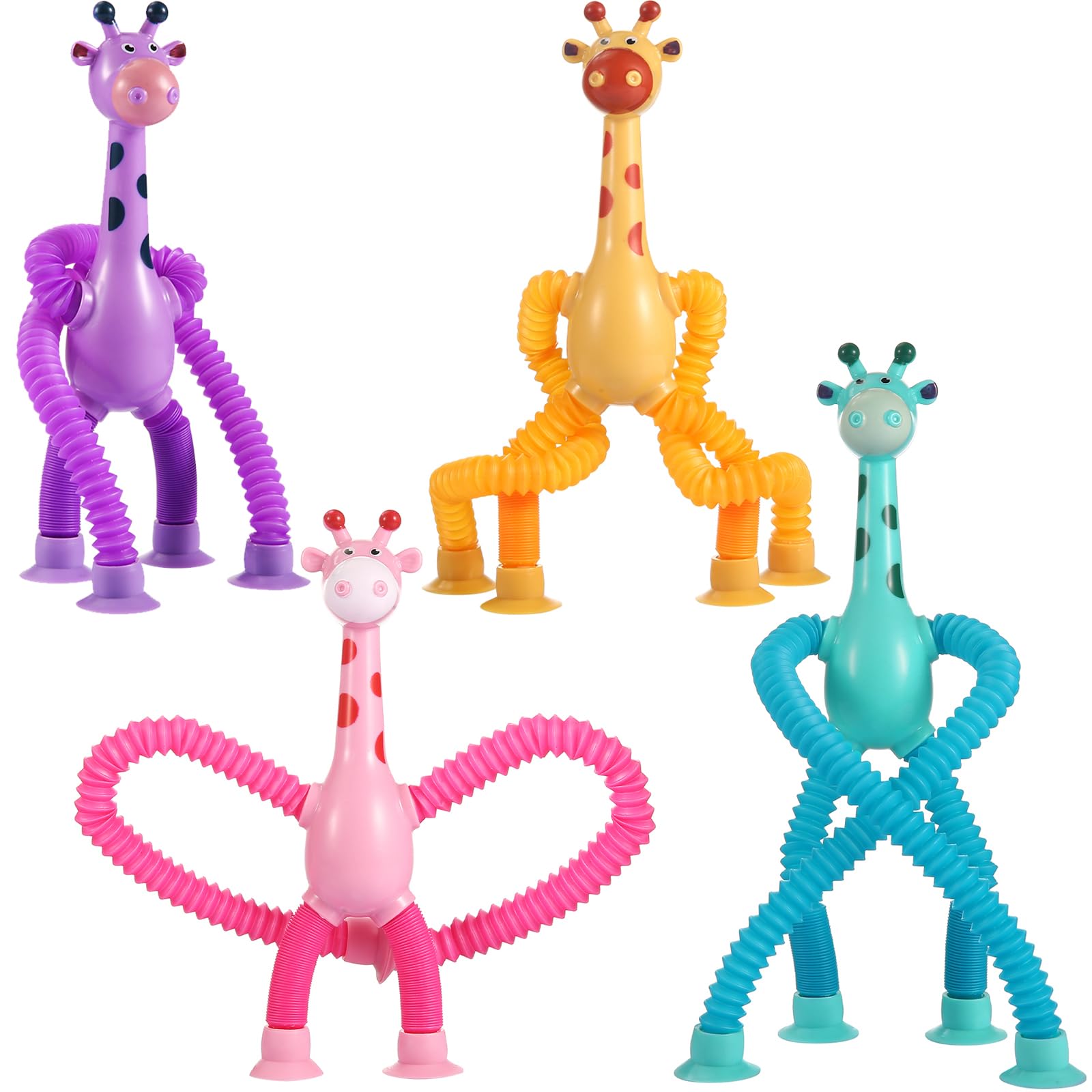 XONTEUS Pop Tubes Giraffe Travel Toy Set for on-the-go entertainment.