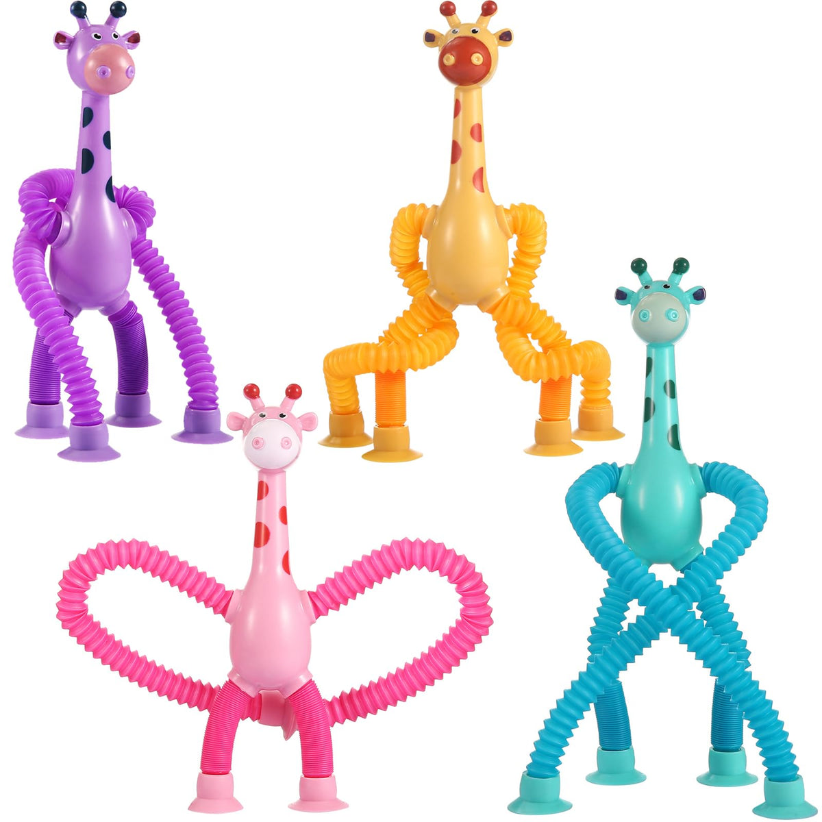 XONTEUS Pop Tubes Giraffe Travel Toy Set for on-the-go entertainment.