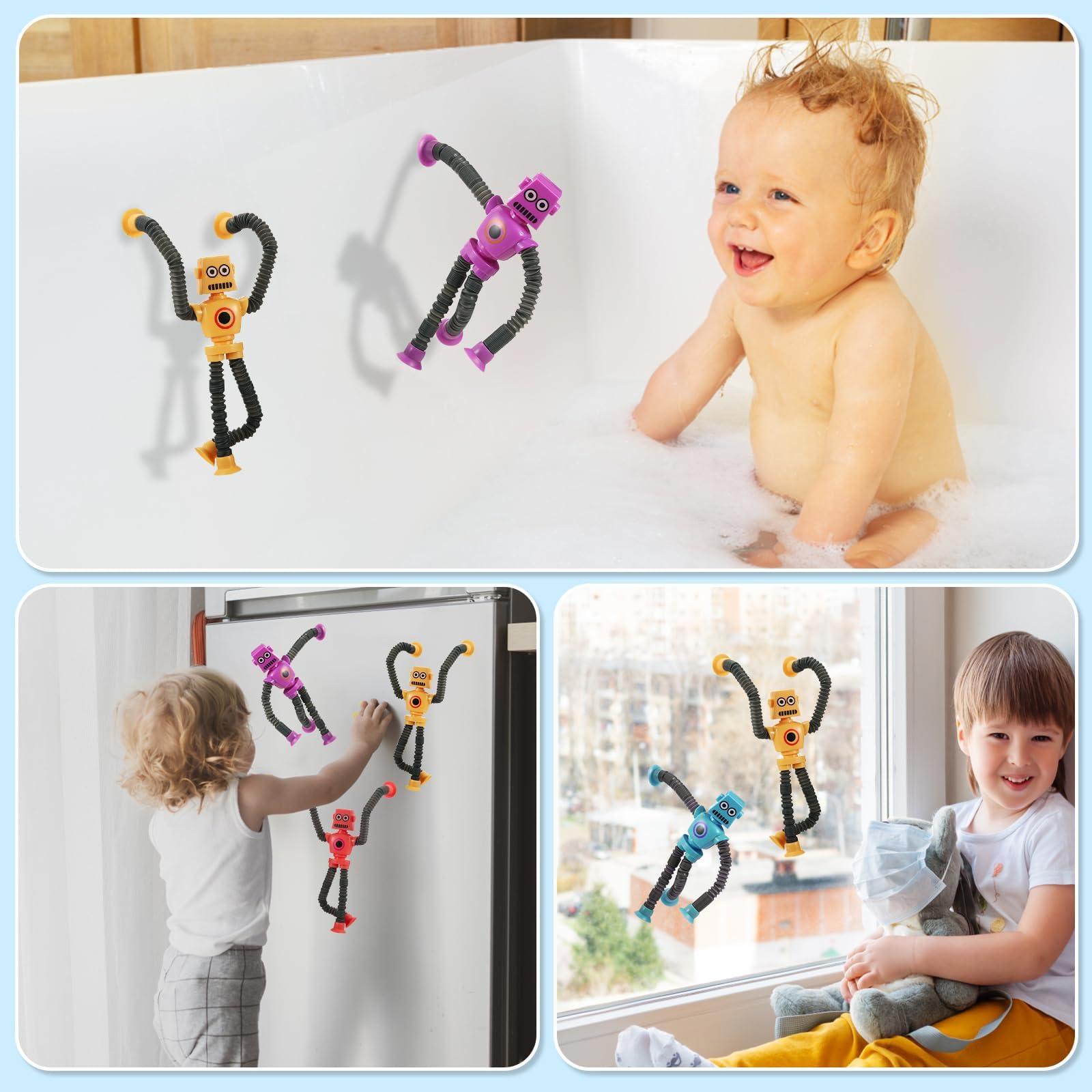 XONTEUS robot pop tubes on the go inspire quiet, focused play.