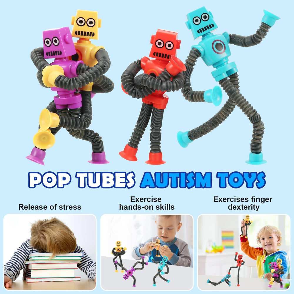 XONTEUS sensory fidget tubes in assorted colors promote calm during travel.