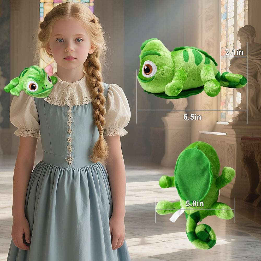 XonyiCos lizard plush green eyes, a lively friend for storytelling and travel