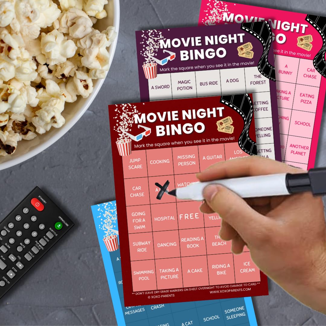 XOXO Parents four-card set with built-in erasers minimizes waste.