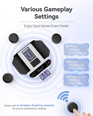 Four wireless remotes from XPAW for easy drawing from any seat during gameplay.