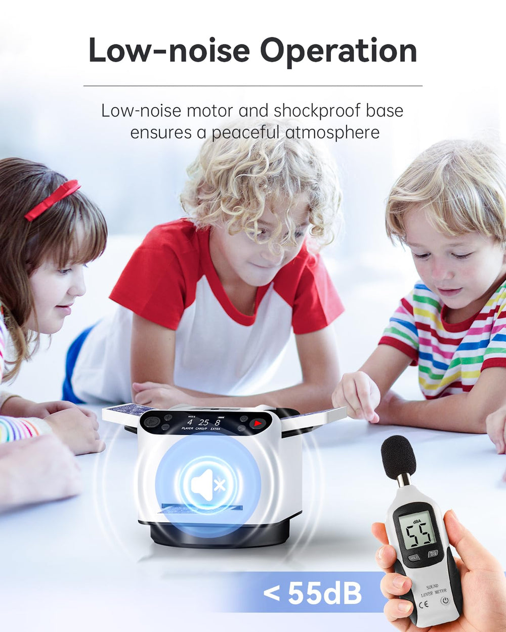 Retractable card wing ensures compatibility with various card sizes.