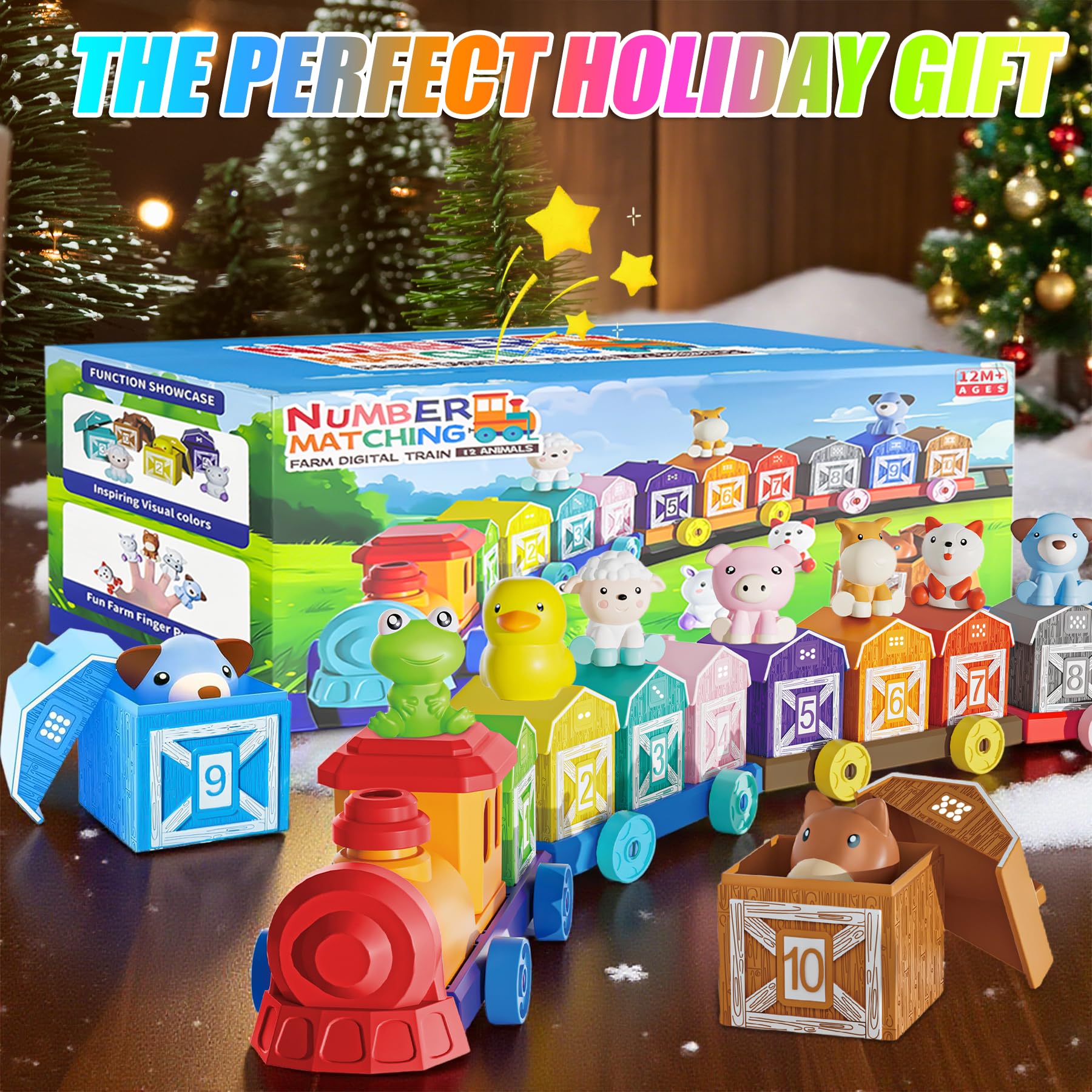 XPQKDC All-in-one learning farm toy blends counting, matching and motor activity