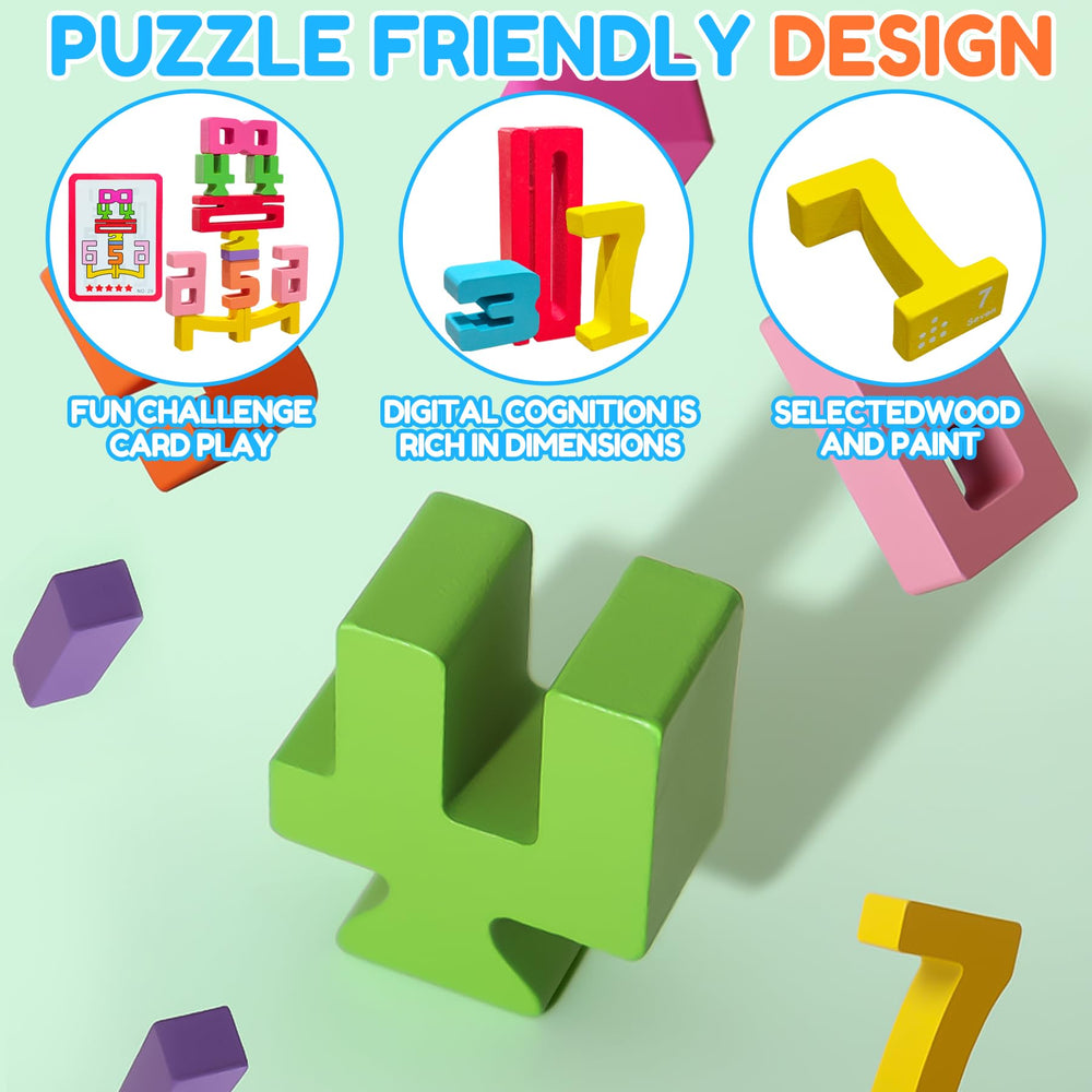 XPQKDC wooden blocks in balance competition setup encouraging problem solving.