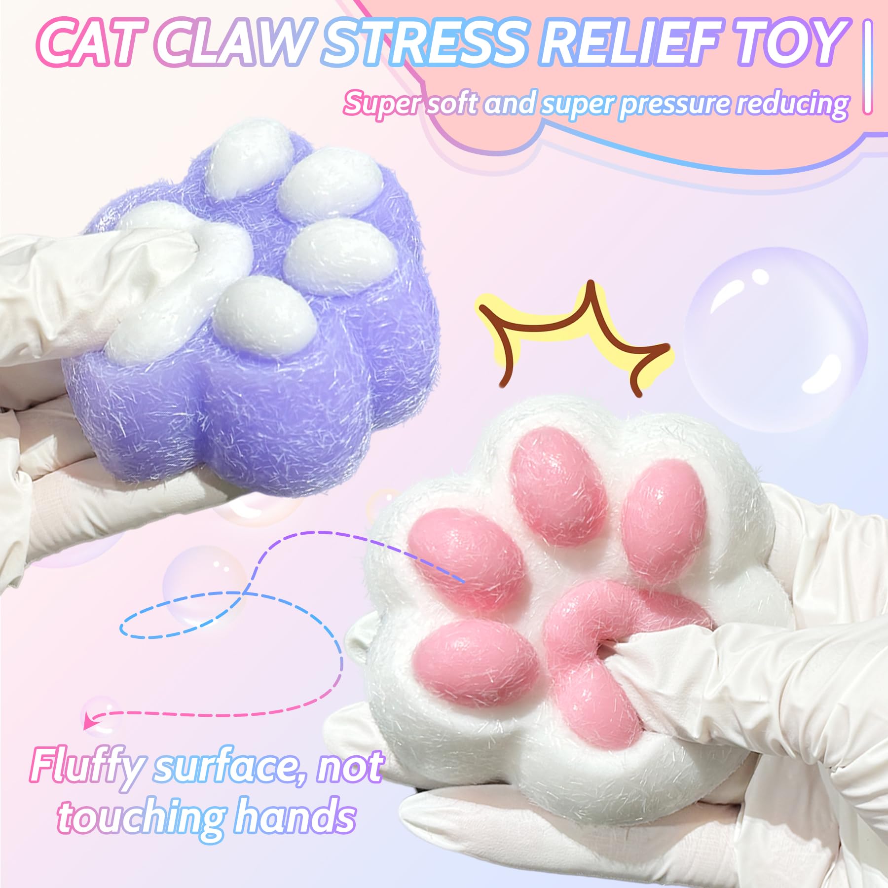 XPQKDC Cat paw stress knead action showing satisfying squeeze and decompression potential