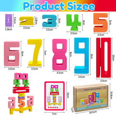 XPQKDC digit blocks with learning cards enabling progressive math practice.