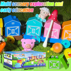XPQKDC Farm animals fit inside barns for easy grasp and imaginative play