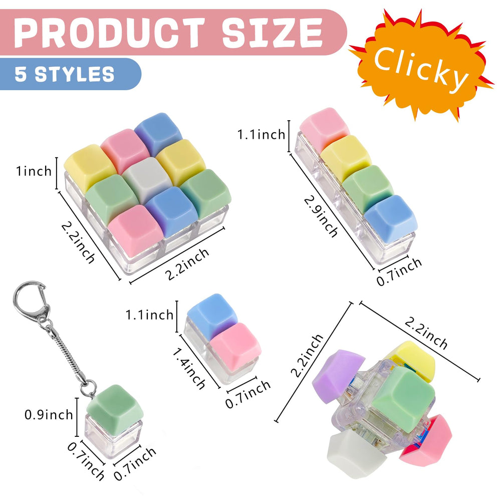 XQC portable keychain fidget toy on clip for on-the-go focus