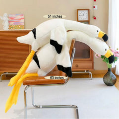 XQEYNT Flamingo Plush Pillow on bed scene for restful naps