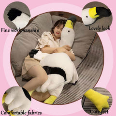 XQEYNT Flamingo Plush Pillow in car seat for travel comfort