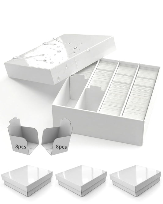 XRACV card storage box with baffle for organized sorting.