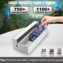 XRACV card storage box interior shows 1100-count capacity for bulk collections