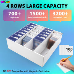 XRACV dividers and compartments help keep cards organized and accessible.