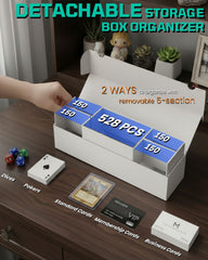 XRACV five-compartment interior secures card types securely.
