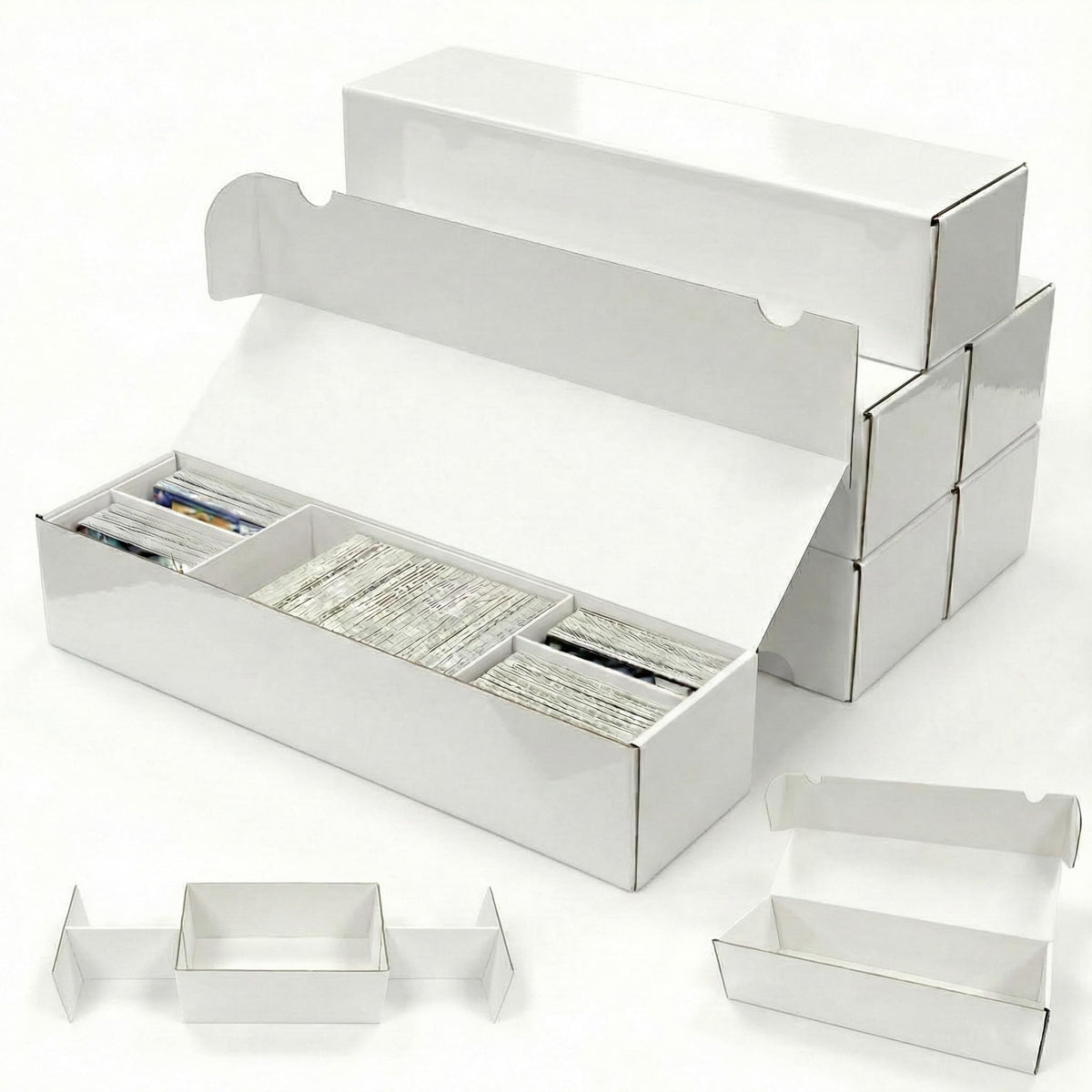 XRACV laminated trading card storage box six-pack keeps collections neatly organized.