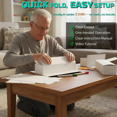 XRACV tool-free assembly demonstrated for fast setup.