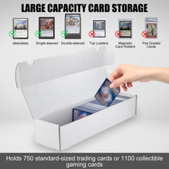 XRACV storage box holds up to 1,100 cards per box for bulk storage.