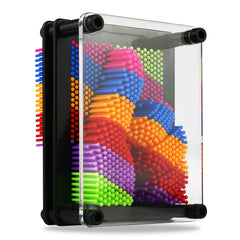 Xsltkby 3D Pin Art Toy rainbow fronts the pins for colorful, engaging play