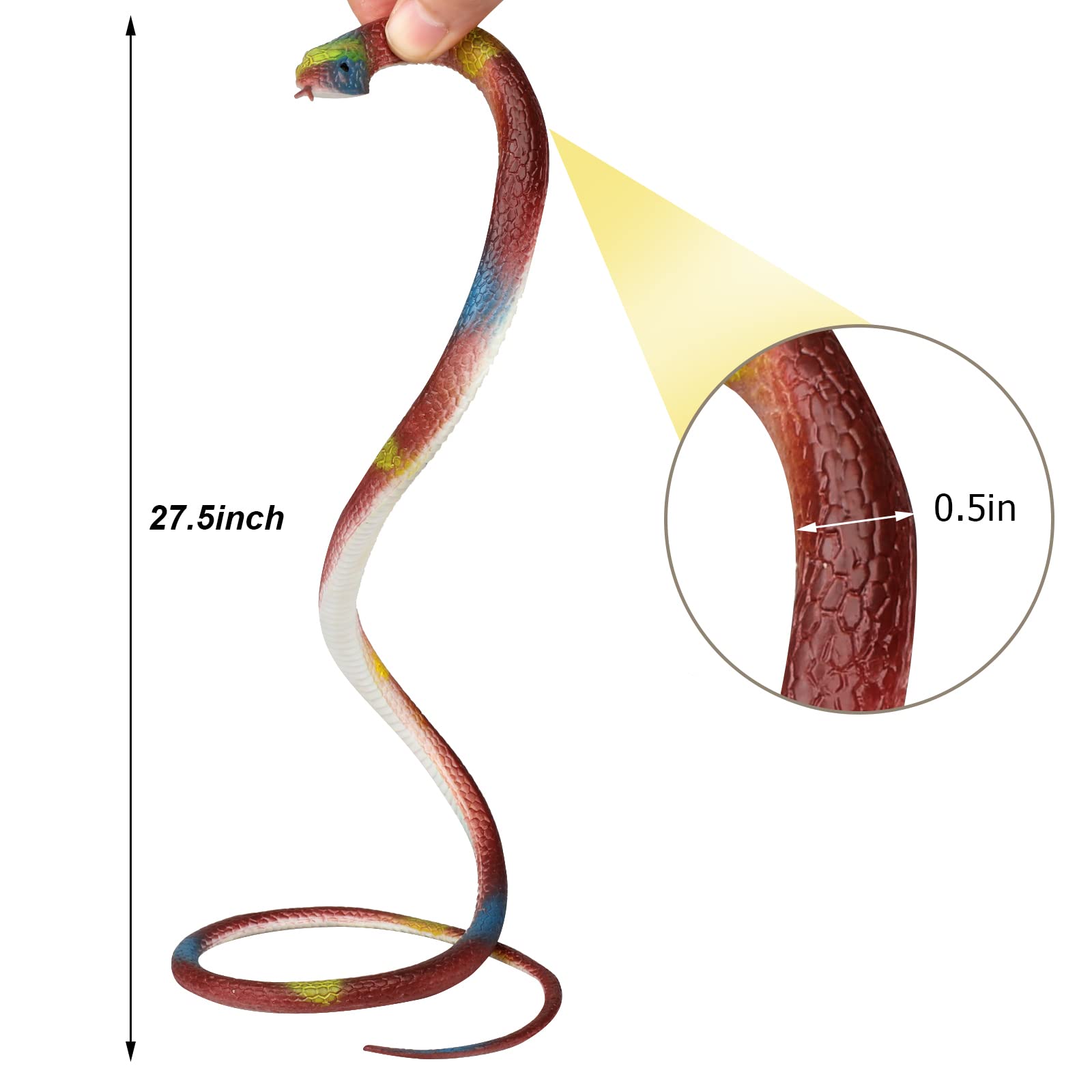 Xsltkby rubber snakes in tree show effective placement for wildlife deterrence