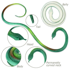 Xsltkby rubber snakes on grass scene helps keep rodents and birds at bay