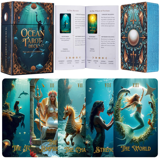 XSYLOHXL Ocean Tarot Deck in an elegant box for gifting and quick setup.