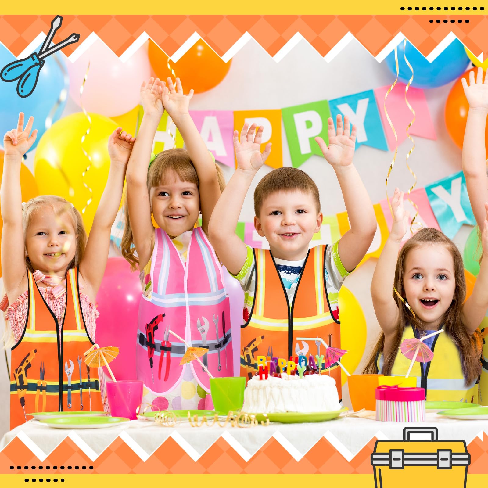 Orange Xtinmee vest high visibility for safe outdoor activities