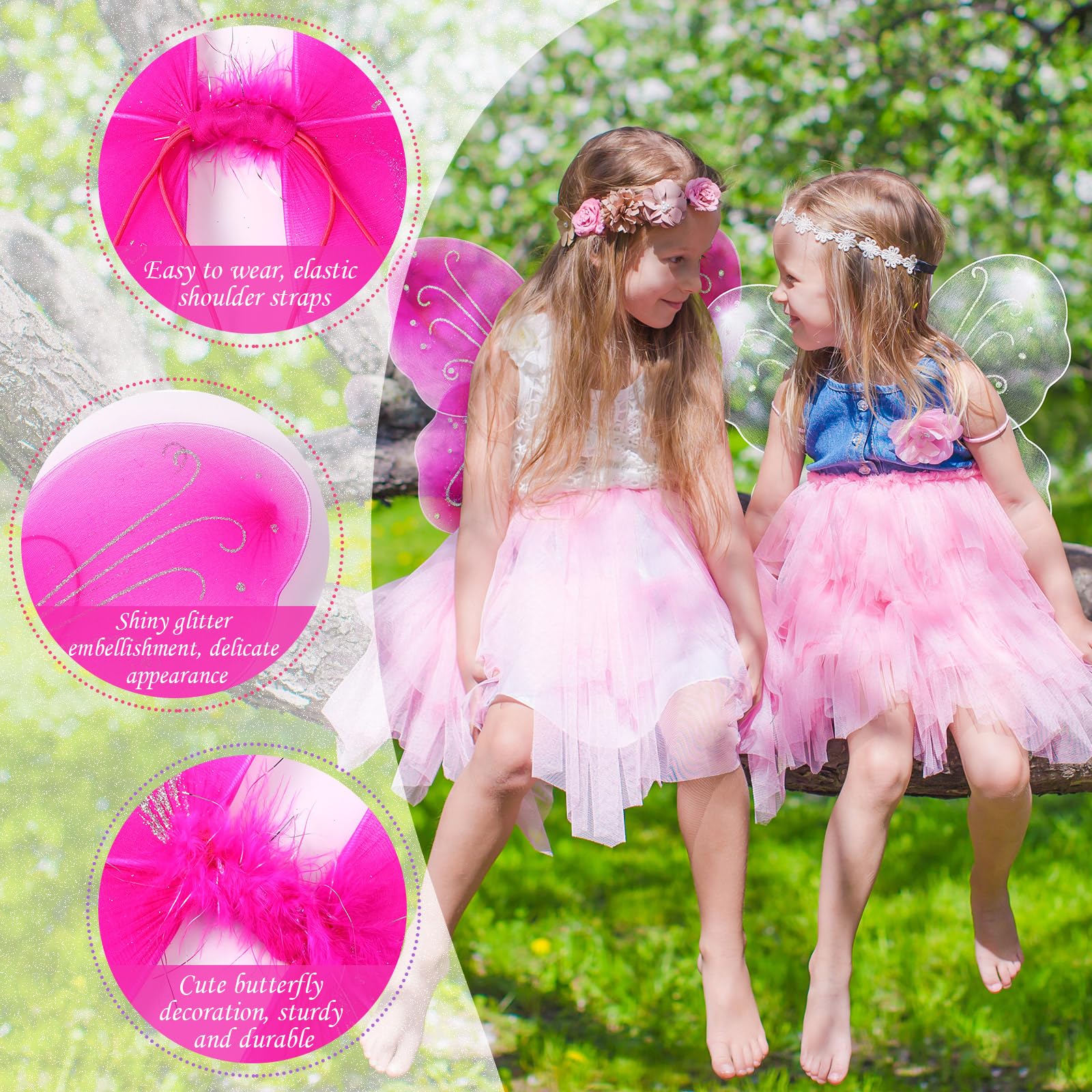 Xtinmee blue wings for pretend play and magical photo moments.