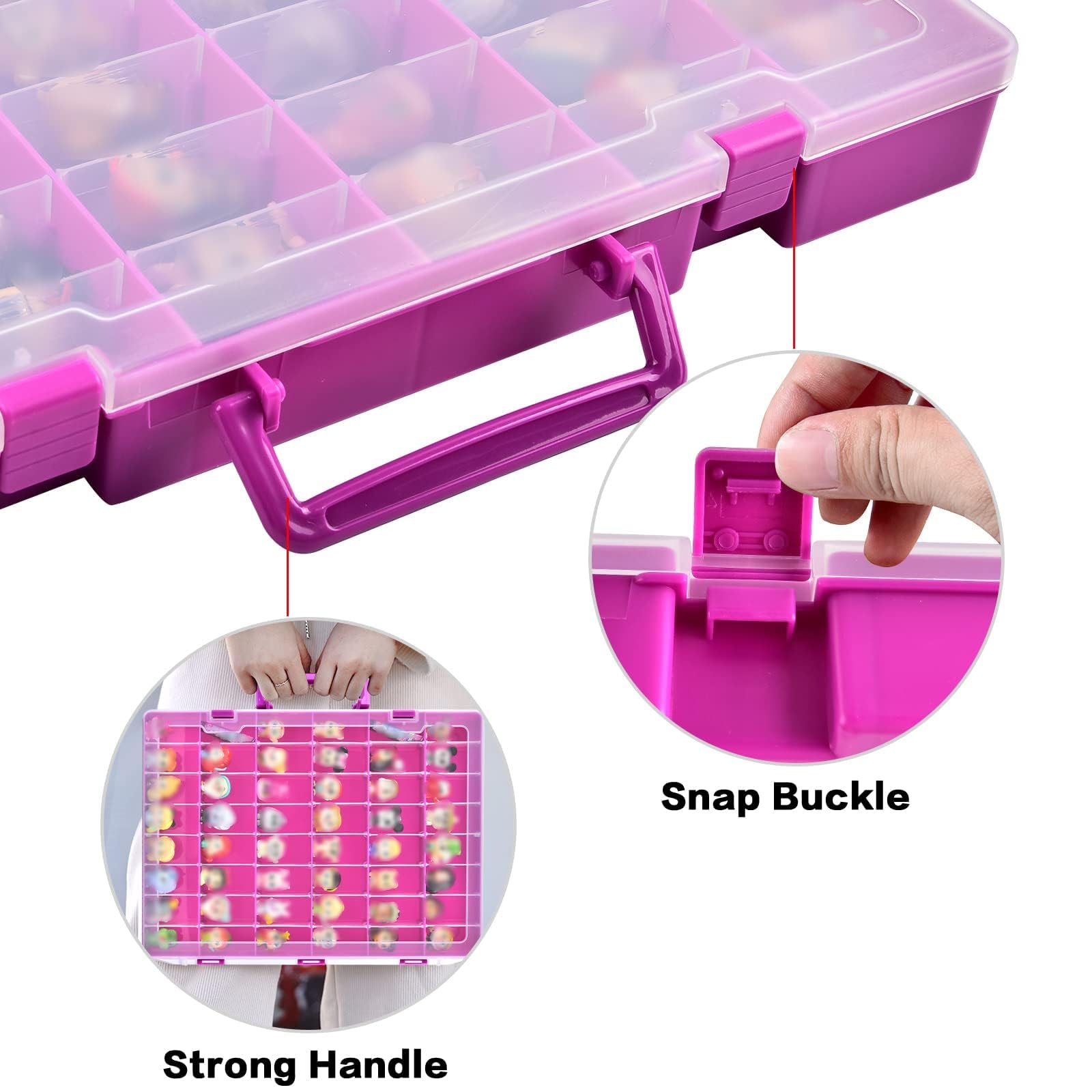 Xuerdon Doorables display case purple dimensions reference for setup