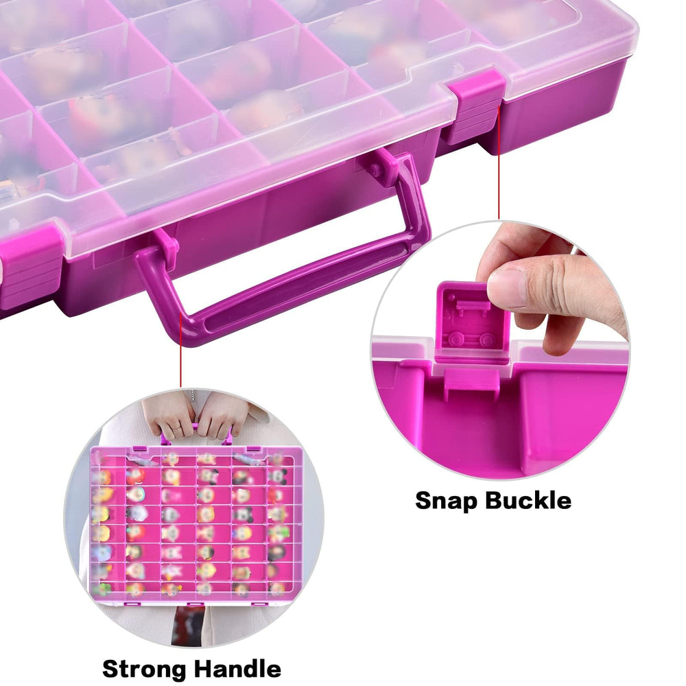 Xuerdon Doorables display case purple dimensions reference for setup