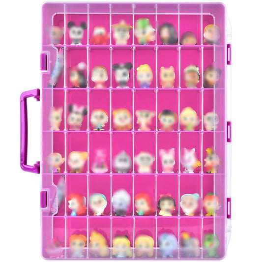 Xuerdon Doorables display case purple front view for quick viewing of mini figures