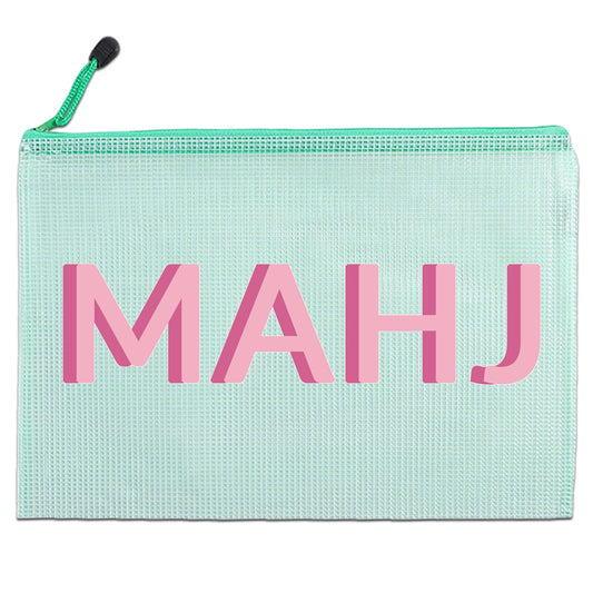 XUMGCUTM Mahjong Tile Bag in green for organized tile storage during games