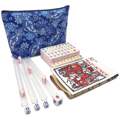XuMoZC pink mini mahjong tiles for portable travel play