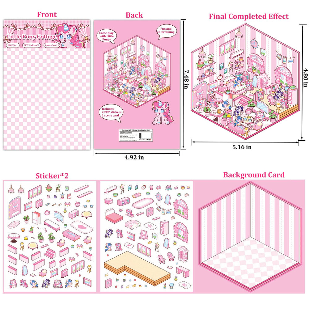 Xuoent 3D sticker scene Kapi Book House encourages playful learning.