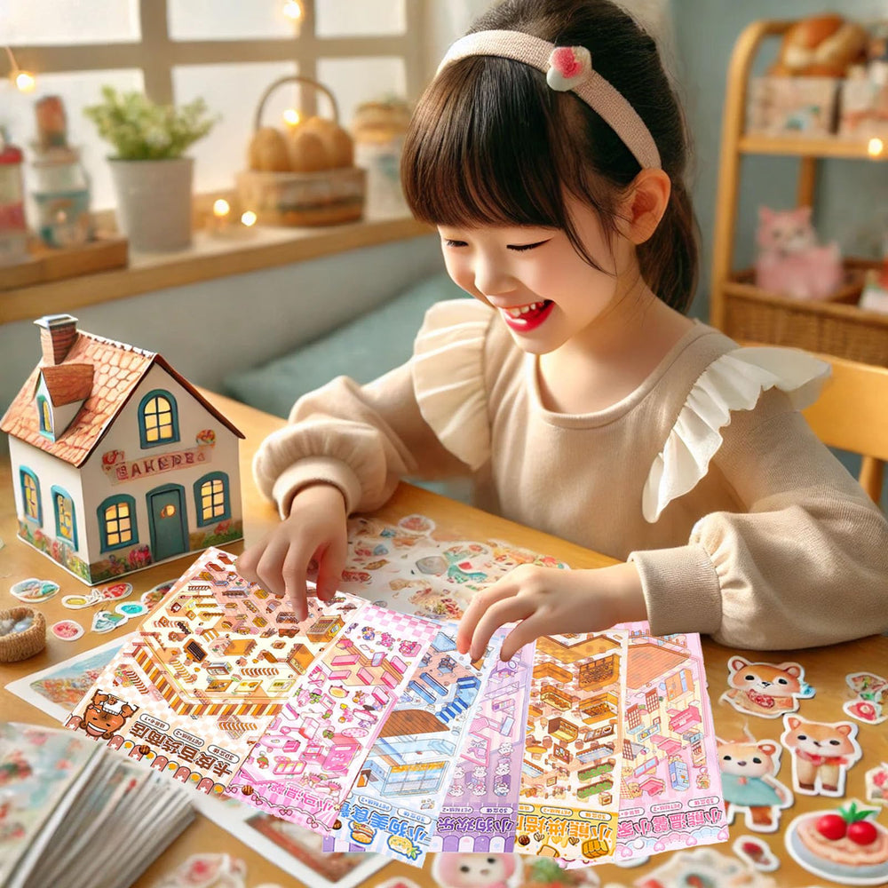 Xuoent DIY 3D sticker scene Pony Cozy Cottage invites calm crafting and cute displays.