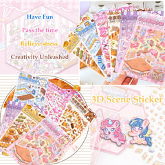 Xuoent DIY 3D sticker scene Pony Flower Shop fuels imaginative play and room accents.