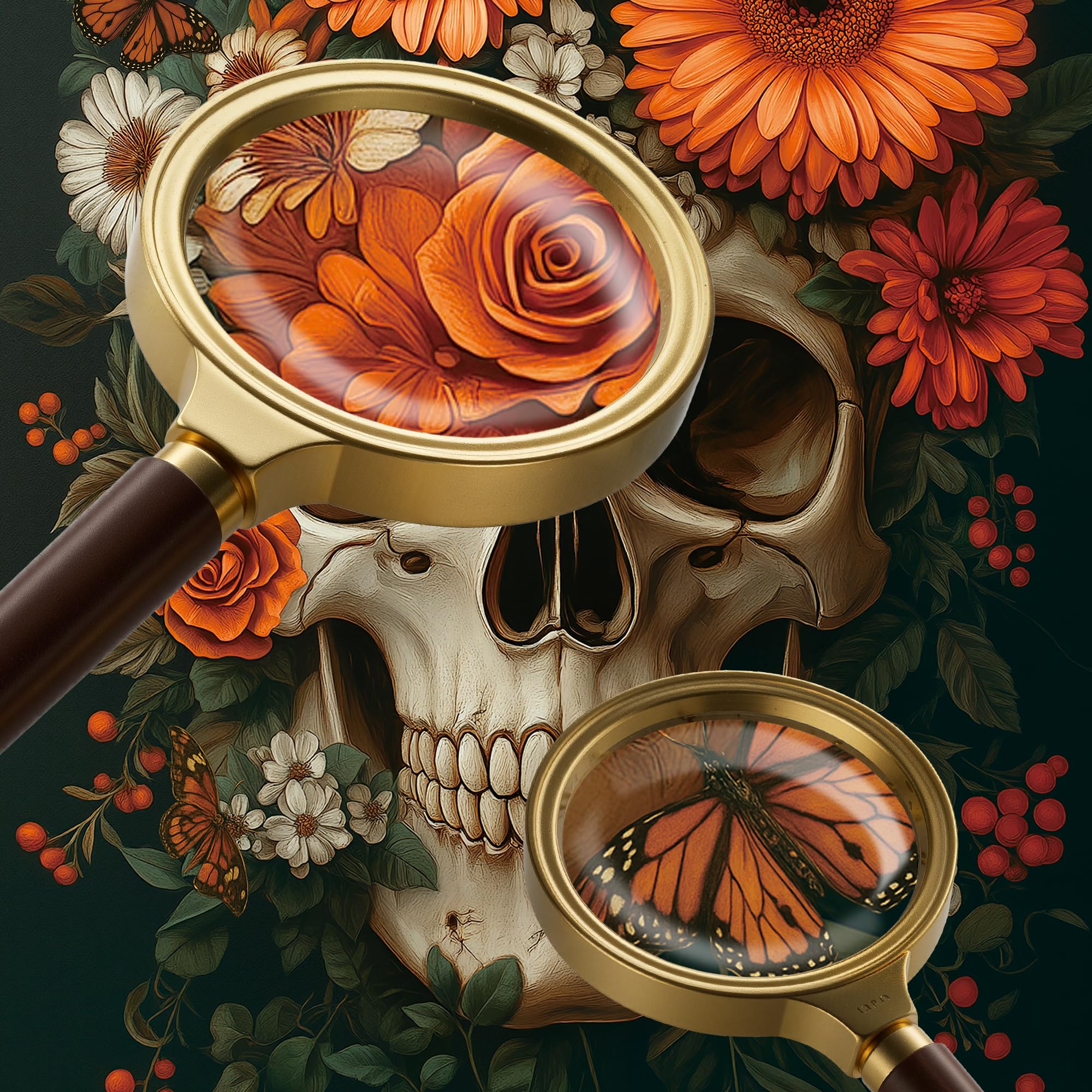 XURLEQ dark Halloween art skeleton theme evokes atmospheric storytelling.