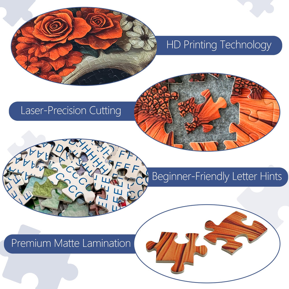 XURLEQ laser-cut precision puzzle pieces interlock smoothly for satisfying assembly.