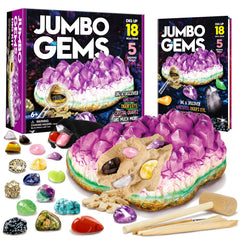 XX Gemstone Dig Kit showing amethyst block ready to reveal 18 gems