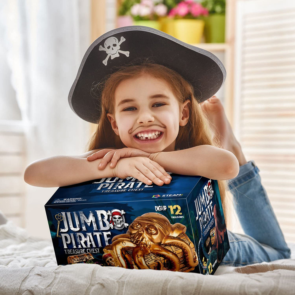 XX Jumbo Pirate Dig Kit treasure map guides the adventure