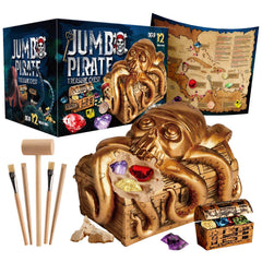 XX Jumbo Pirate Dig Kit treasure chest reveals hidden treasures during play